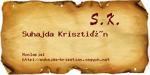 Suhajda Krisztián névjegykártya